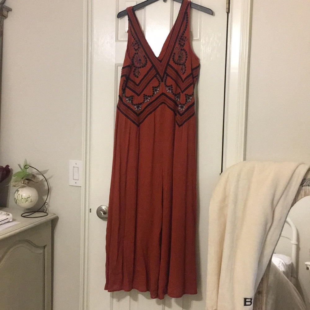 Burnt orange jumpsuit